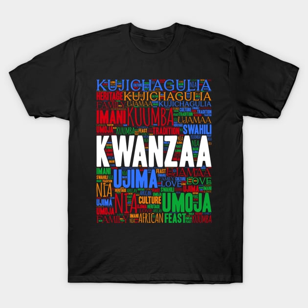 Kwanzaa 7 Principles Celebration T-Shirt by blackartmattersshop